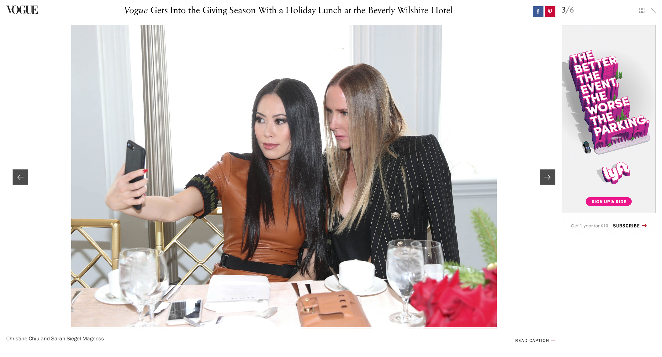 Article: Vogue.com – Vogue Gets Into the Giving Season With a Holiday Lunch at the Beverly Wilshire Hotel