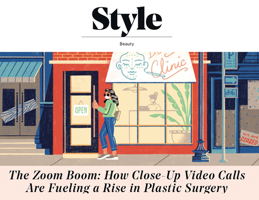 Article: THE HOLLYWOOD REPORTER – The Zoom Boom: How Close-Up Video Calls Are Fueling a Rise in Plastic Surgery