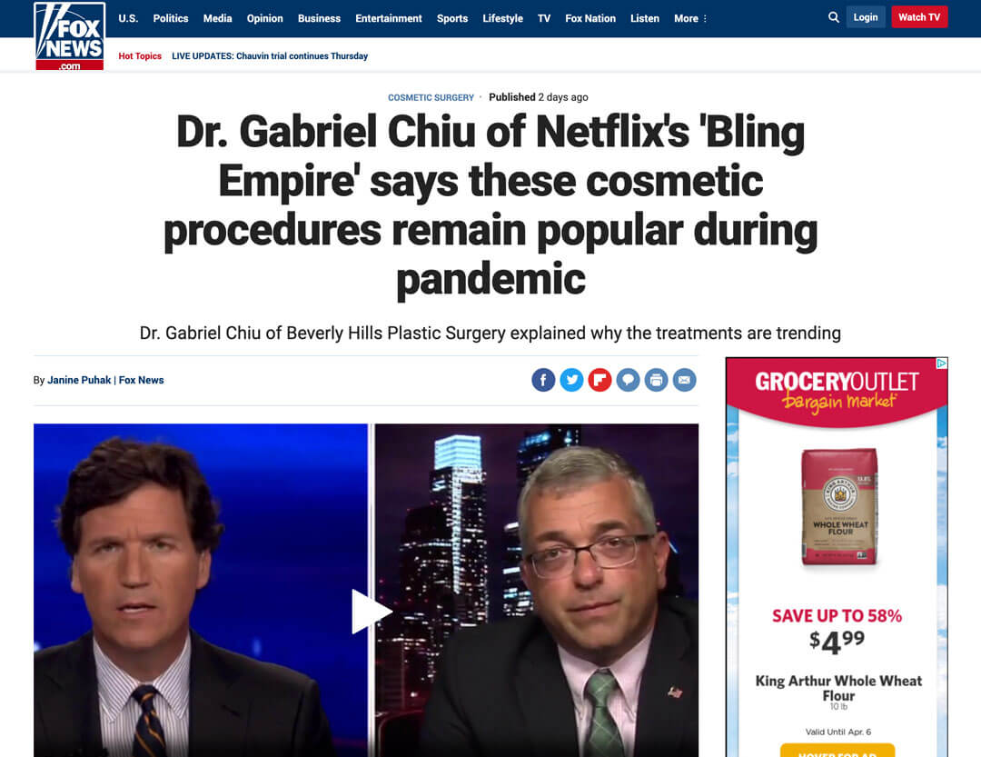Article: Dr. Gabriel Chiu of Netflix’s ‘Bling Empire’ says these cosmetic procedures remain popular during pandemic