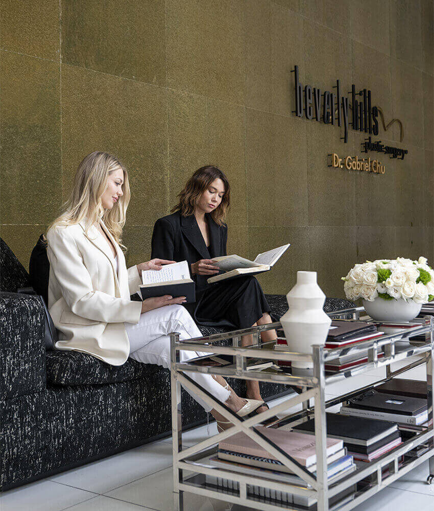 Patients waiting in the lobby