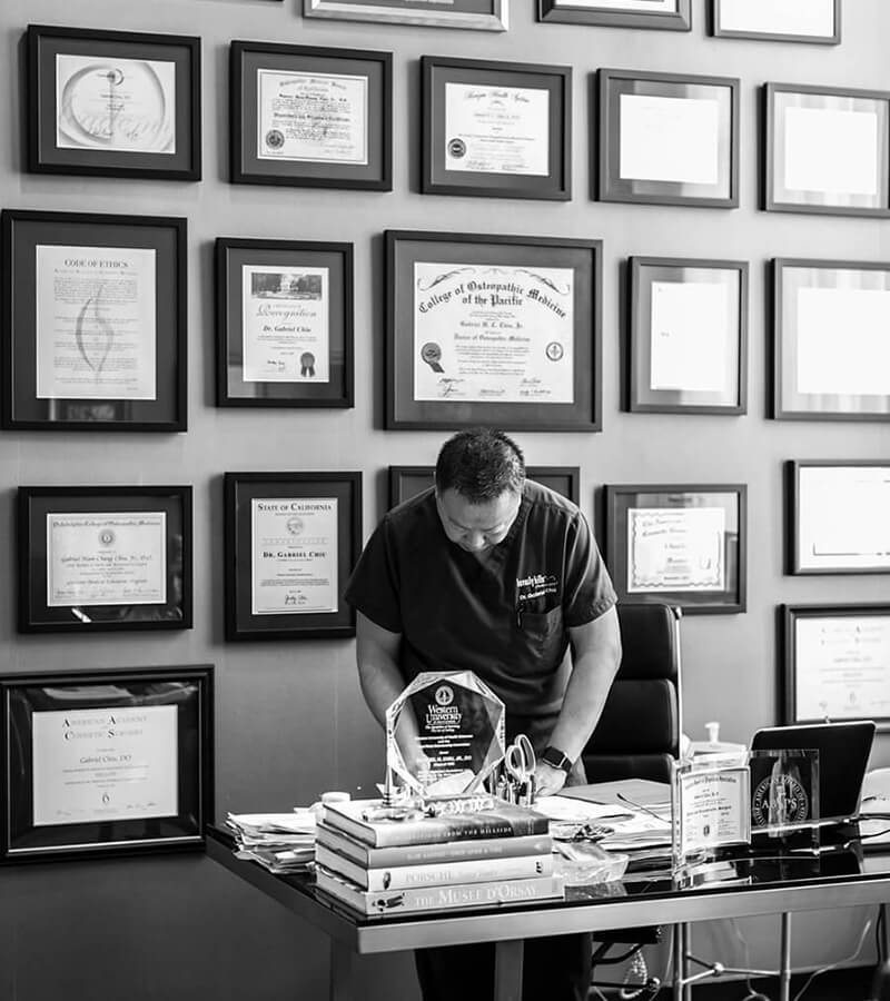 Dr Chiu at his desk
