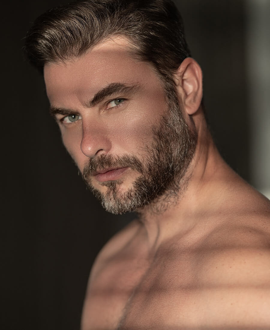 Mature man with a short beard