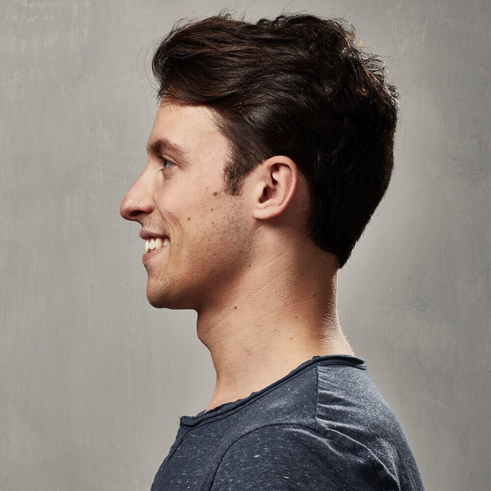 Profile of a young man