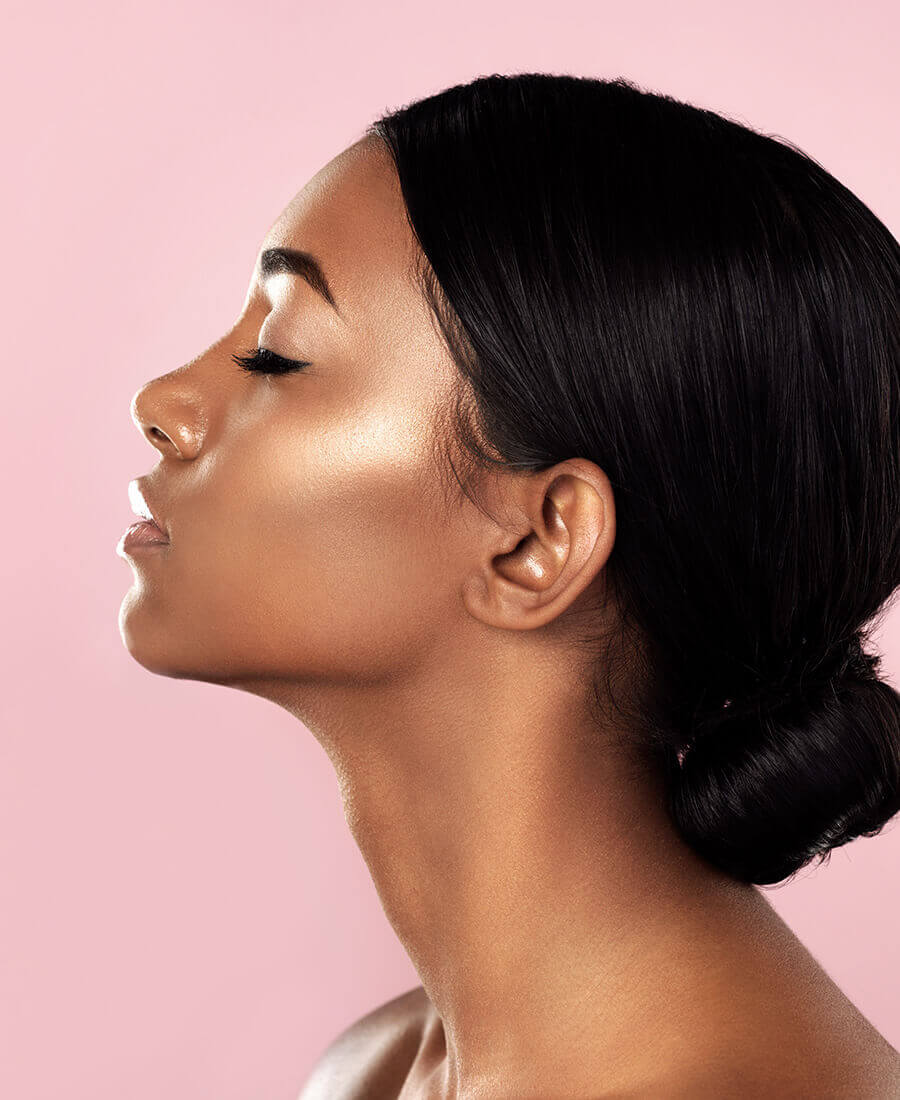 Profile of a young woman