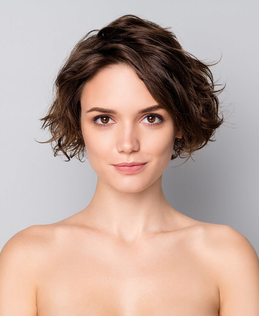 Young woman with short hair