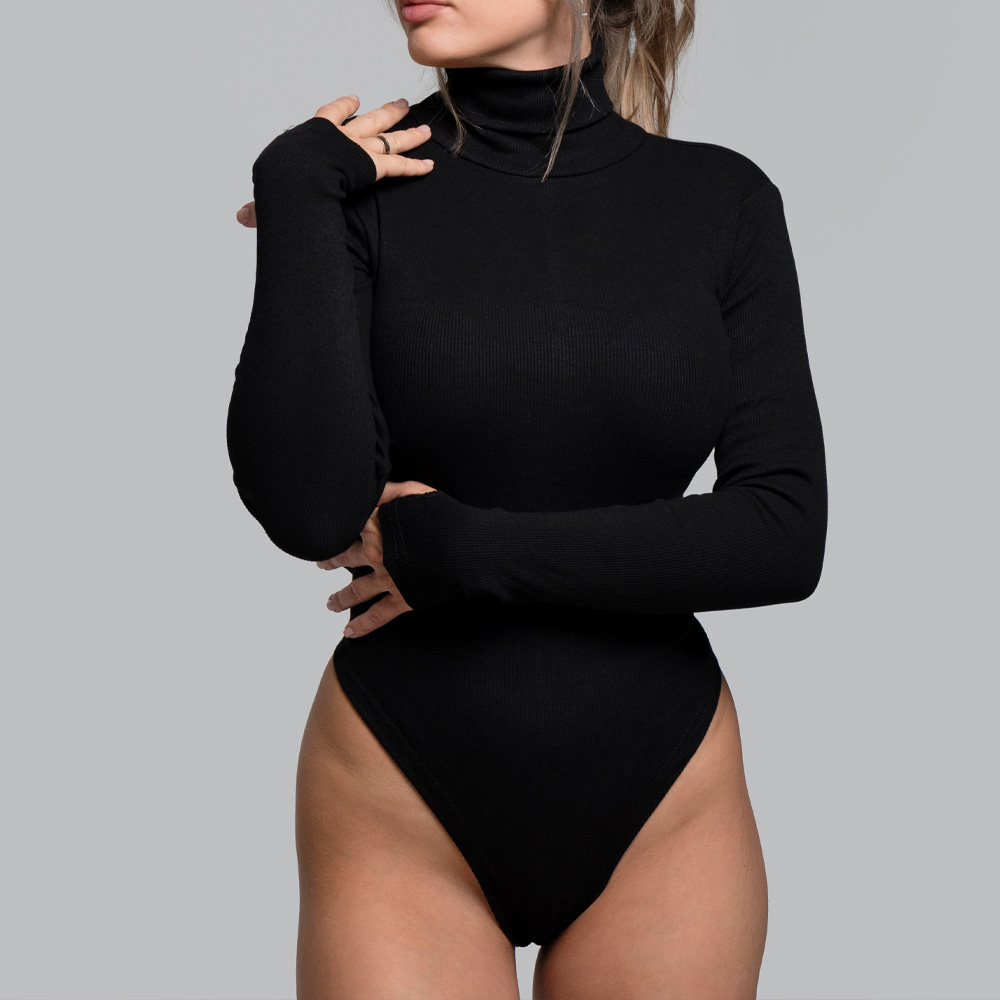 Woman wearing all black