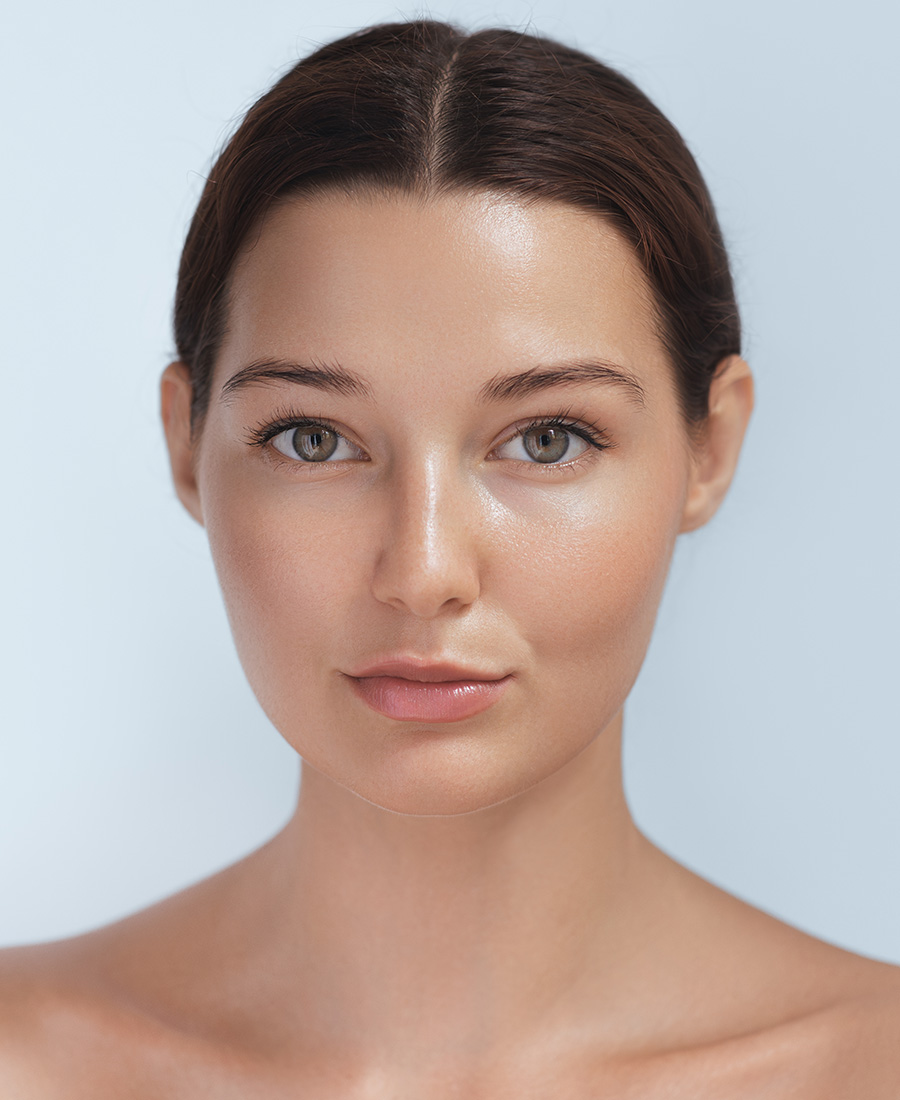 Portrait of a young woman with nice skin